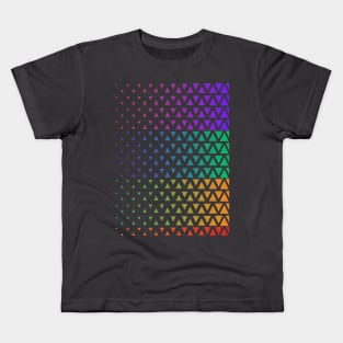 Rainbow gradient triangle pattern Kids T-Shirt